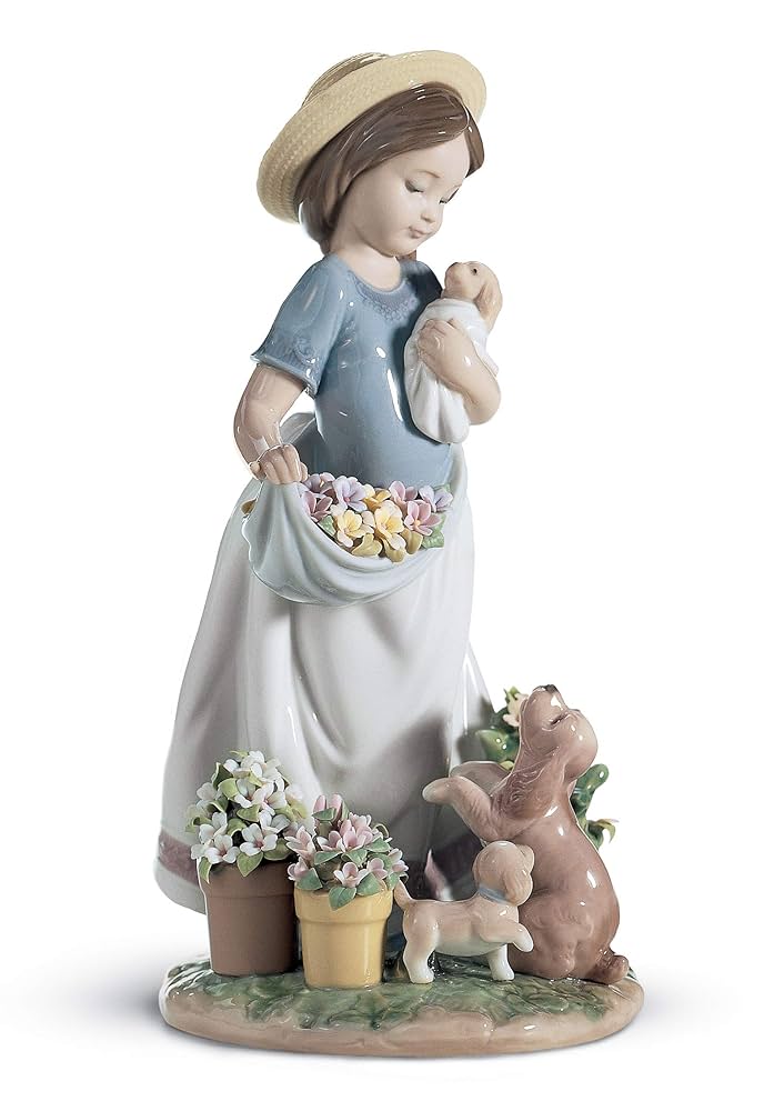 置物 LLADRO A ROMP IN THE GARDEN LLADRÓ A Romp in The Garden Girl Figurine Type 626